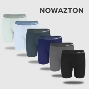 Nowazton Men's Silk Boxer Briefs, Breathable Tech Fabric, Antibacterial 7A, Moisture-Wicking & Soft, Ideal for Everyday Comfort & Active Wear - Perfect  Gift for Husband