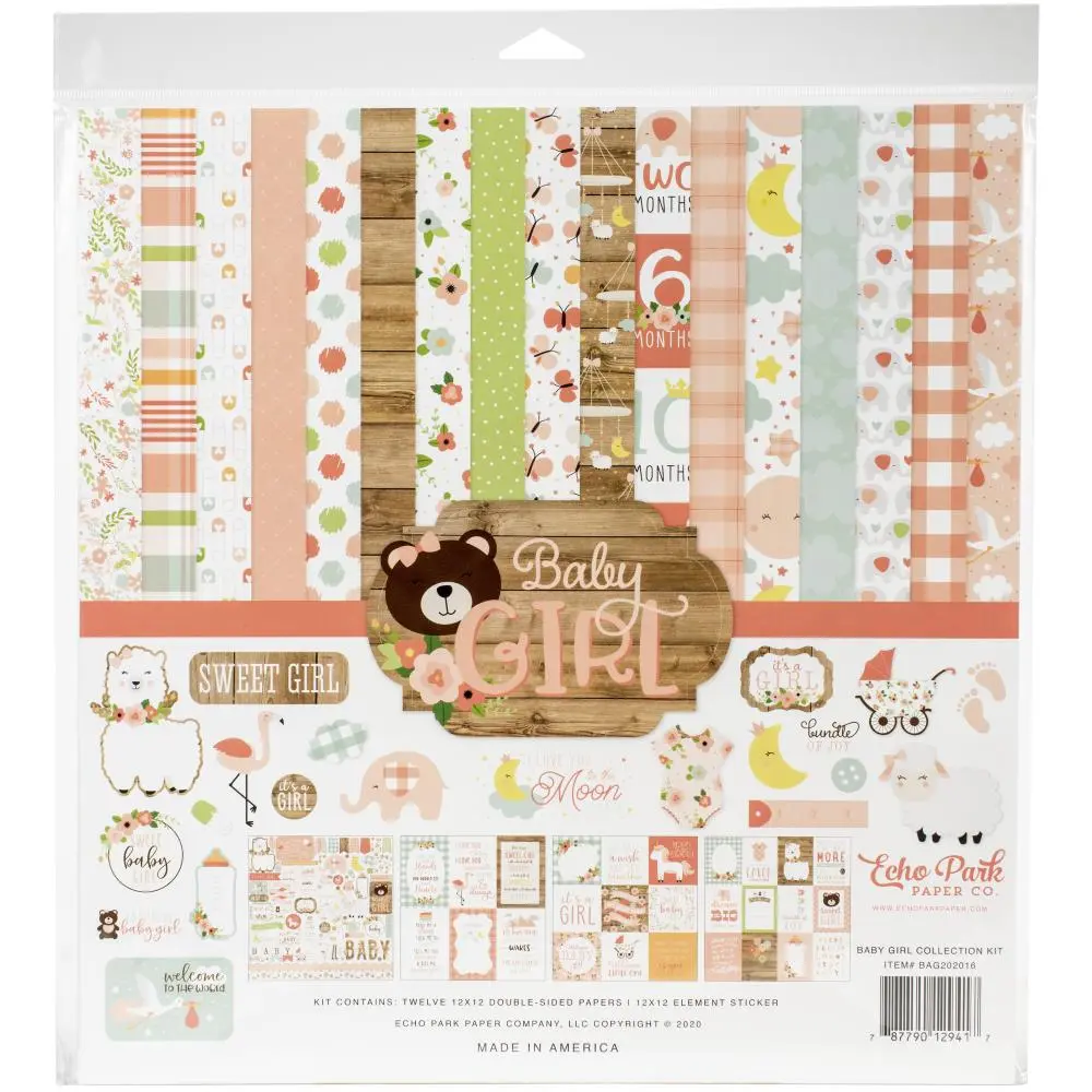 Baby Girl 12x12 Pattern Scrapbook Paper Pack - Echo Park