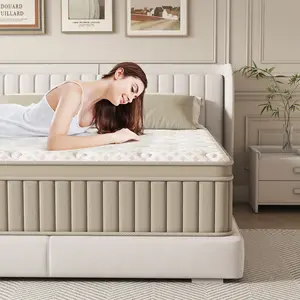 12 Inch Individually Wrapped Coil Memory Foam Mattress, High-Density Support, Gel-Infused Mattress (Shipped in a Box), Medium-Firm, Fiberglass-Free Design, Washable Cover