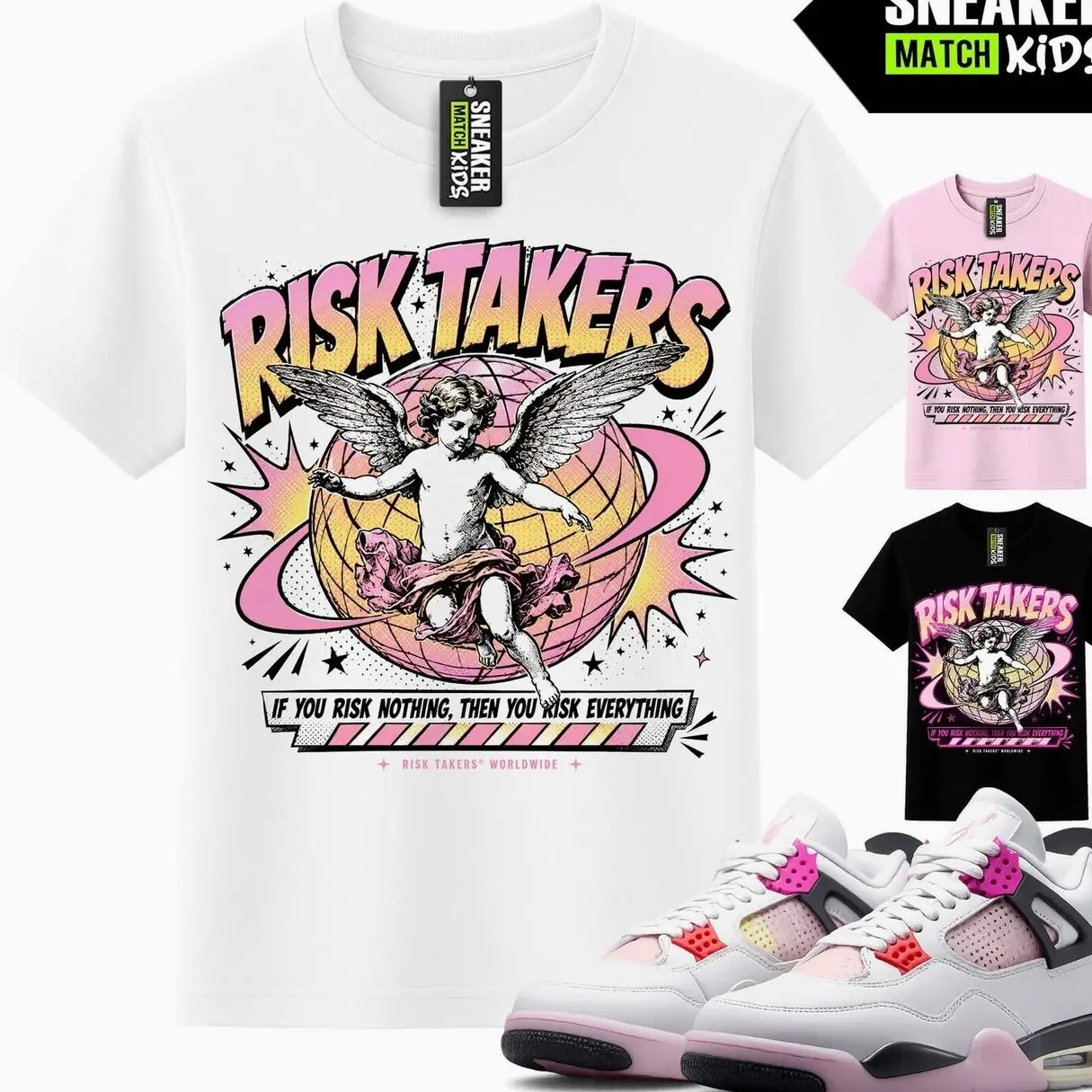Comic 4 AJ4 Sneaker Match Kids Graphic Tee V2 Risktakers Worldwide 2