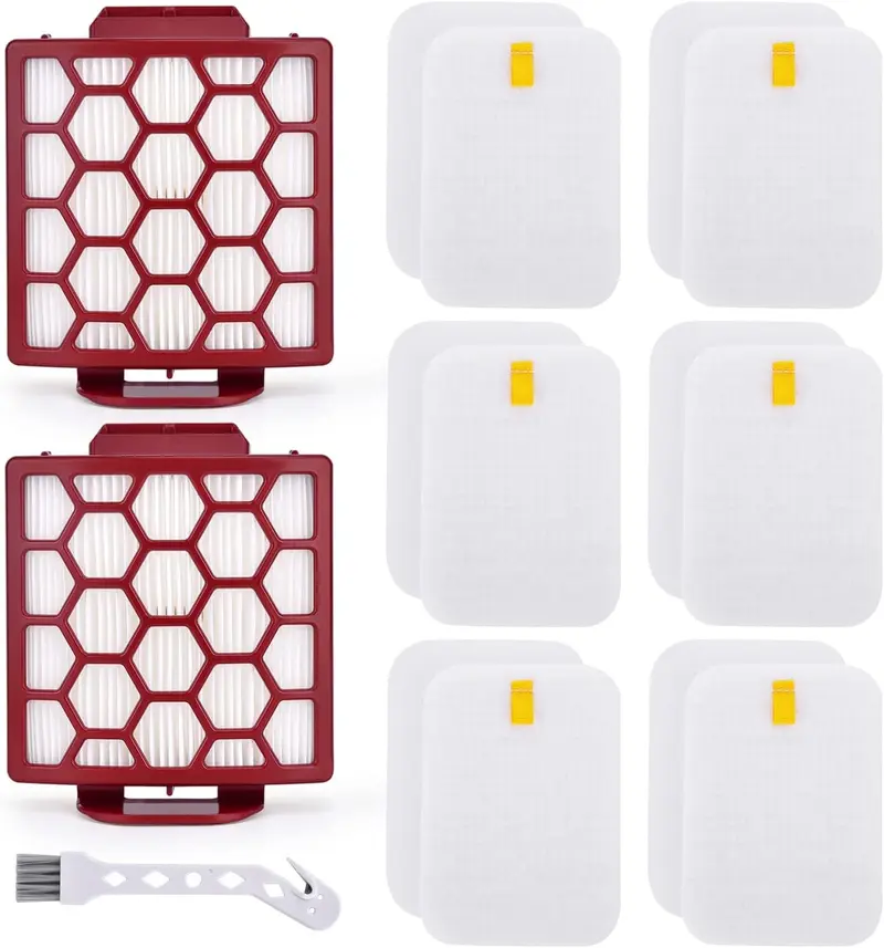 Filter Replacement for Shark Navigator Pet Pro Plus NV150 NV151 NV251 ZU51 ZU62NP Rotator ZU102 NV255 Zero-M ZU60 ZU62 Upright Vacuum, Part # 1238FT60 & 1239FT60, 2 HEPA + 6  &Felt Filters