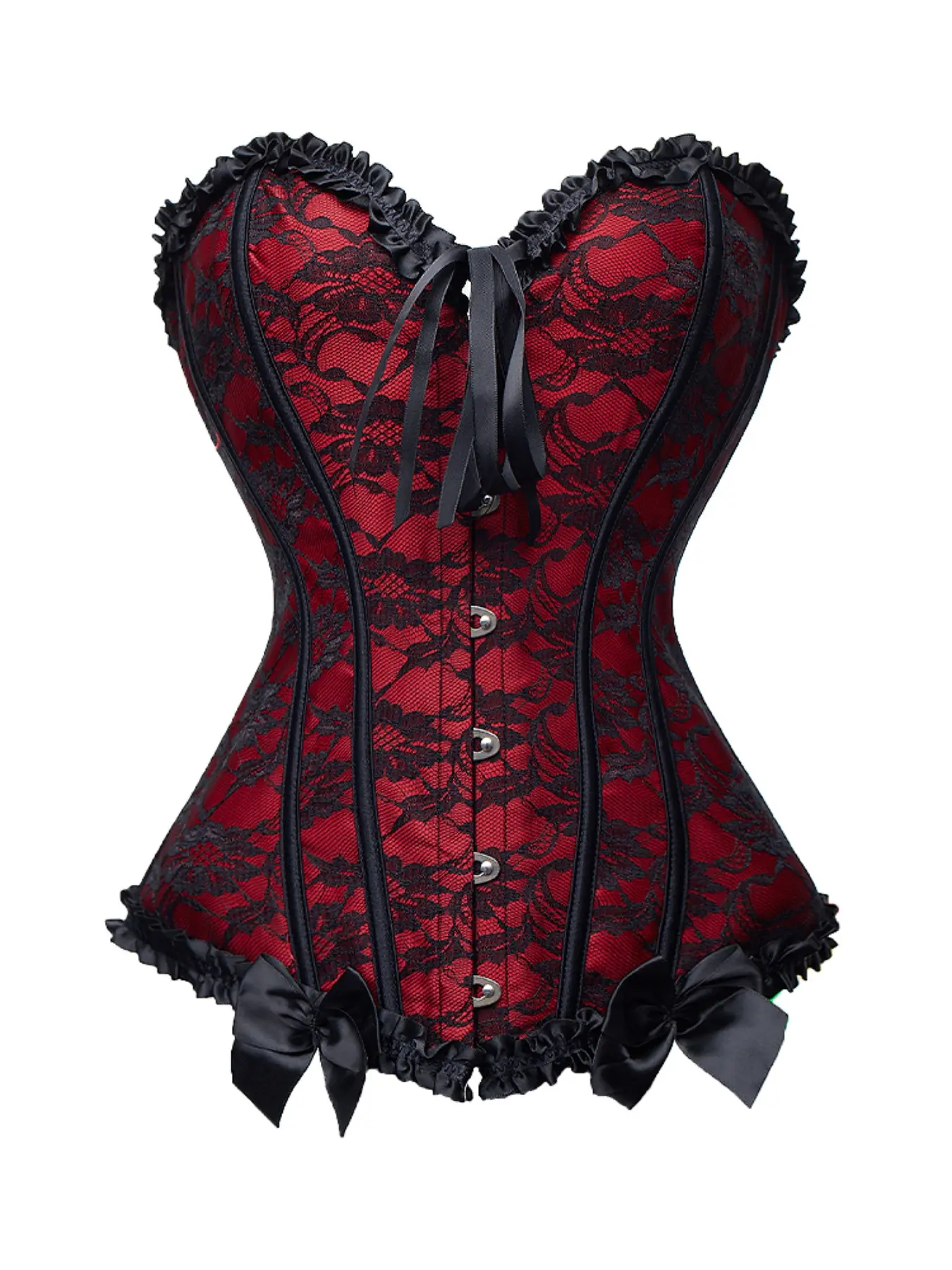 Vintage Sexy Gothic Women Corset Top Backless Lace-Up, Slimming Waist Cincher Bustier, Party Outfit
