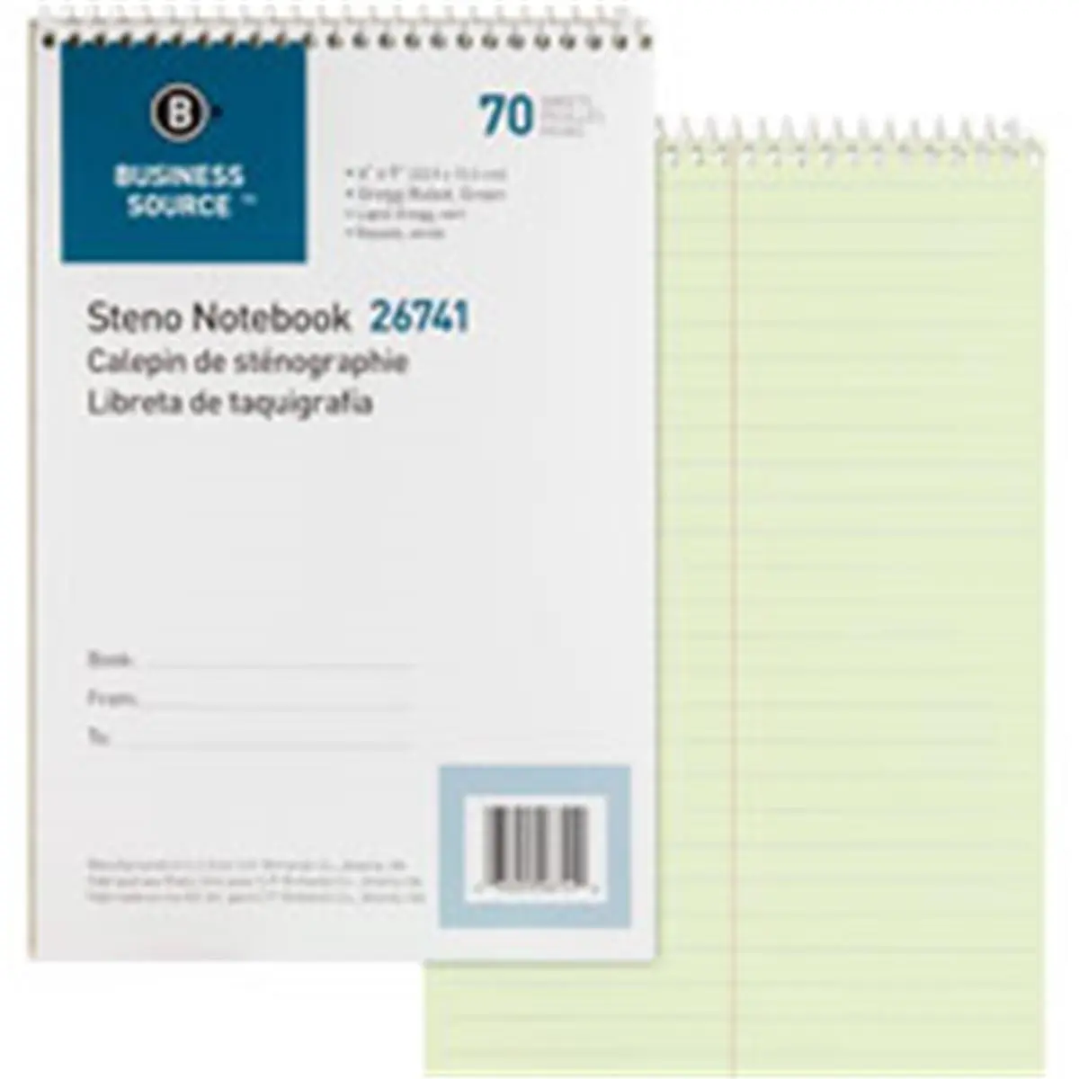 212 MAIN Wirebound Gregg Ruled Steno Notebook, 15lb White Paper with Faint Lines, Locked Coils, Notebook for Work, Office Stationery Supplies for Computers & Office Equipment Use