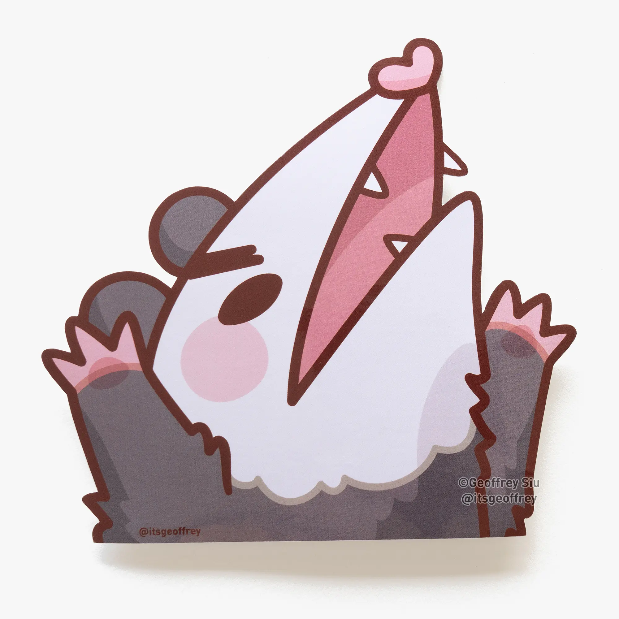 Screaming Possum Vinyl Peeker Sticker (5")