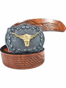 Western Cowgirl Vintage Belt, Gothic Embossed Knit Buckle Accessory, Halloween Gift, Casual Style, All Seasons