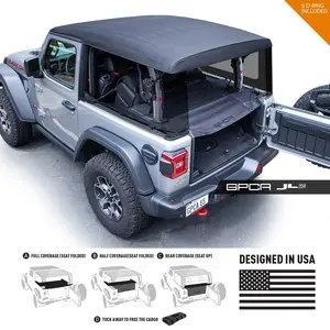 GPCA Wrangler JL 2DR Cargo Cover - Water-Repellent, Tear-Resistant, Lightweight, Easy Install, Designed in USA