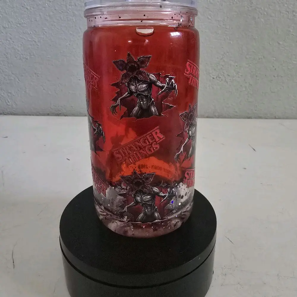 Premade Stanger Things Reverse Lava Snowglobe Tumbler