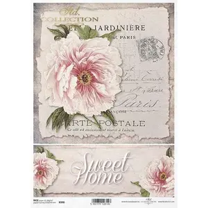 Peony Postcard Rice Paper