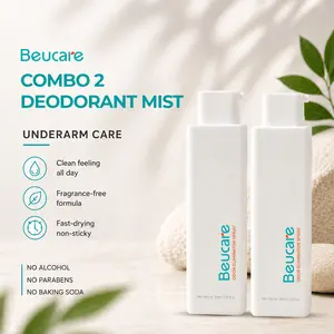 Combo 2 Beucare Underarm Care Deodorant Mist – Instant Odor Control, Hygienic Touchless Spray, Fresh Dry-Touch Feel, Travel Essentials 1.01 fl oz - XKM201
