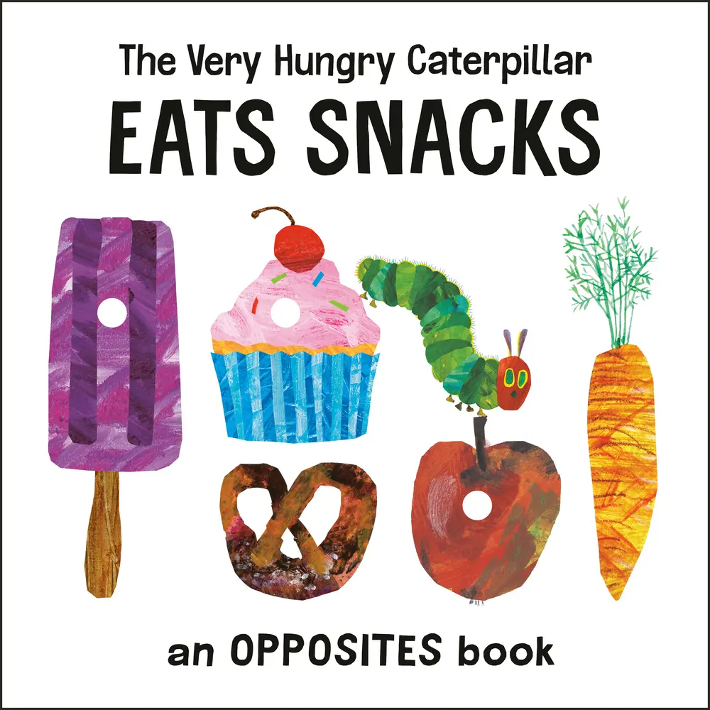 USED Book - The Very Hungry Caterpillar Eats Snacks: An Opposites Book by Carle, Eric (Board book) - english
