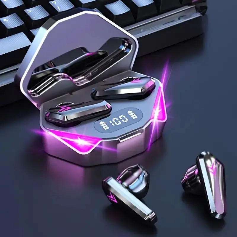 In-ear Design Wireless Earphone, Noise Cancelling Gaming Headset with LED Power Display Charging Case, Sports Headset for Sports Running Call Music, Multifunctional Earbuds, Earbuds Headphones