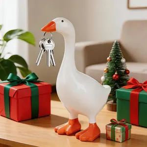 Magnetic Goose Key Holder Cute Home Decor Kawaii Room Office Table Desk Decor Aesthetic Funny Bedroom Decor Housewarming Gifts for Women Men1 Pack