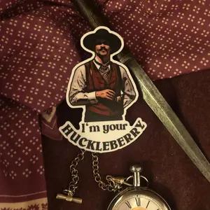 Tombstone Doc Holiday “I’m your Huckleberry “ vinyl sticker, Laptop Water Bottle Decal Sticker