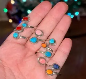 Southwestern Sterling Silver Rings - Adjustable.