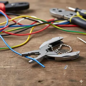 Portable Keychain Multi-Tool Pliers, Mini Tactical Survival Gear Kit, High-Hardness Folding Screwdriver Set for Outdoor Emergency Repair & Home DIY, Durable Pocket Tool Gadgets.