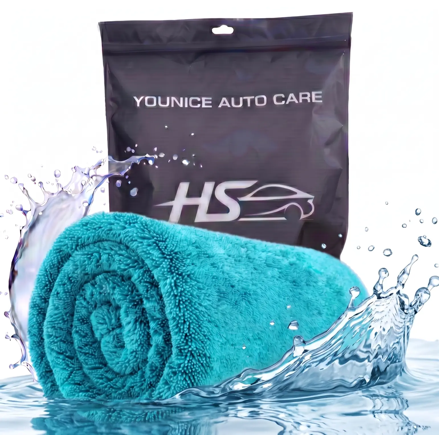 YOUNICE Megalodon 24"x36" Large Towel for Vehicle Drying, Premium Car Detailing Microfiber Cloth, Durable LoopTec Twisted-Loop Wash Rag, Ultra-Absorbing Scratch-Free Accessory for SUV & Truck Ultra-Absorbent