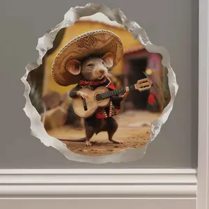 Mexican Mariachi Mouse Hole Decal