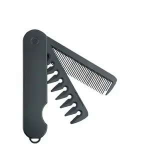 Double Tooth Folding Comb, Portable Hairdressing Comb & Hair Styling Tool for Men & Women, Travel Hair Comb for Home & Salon Use