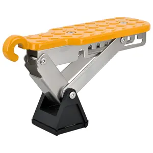 Nilight Car Door Step Universal Aluminum Latch Step for Car Roof Access Portable Folding Car Door Latch Hook Step Multi-Adjustable Both Feet Stand Pedal Max Load 500 Lbs for Truck Suv Vehicles, Yellow