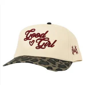 The Mad Hatter Co. 3D Puff Embroidery (Up To Size 8 Head) Trucker Hat Snapback Adjustable Premium Womens trucker hat