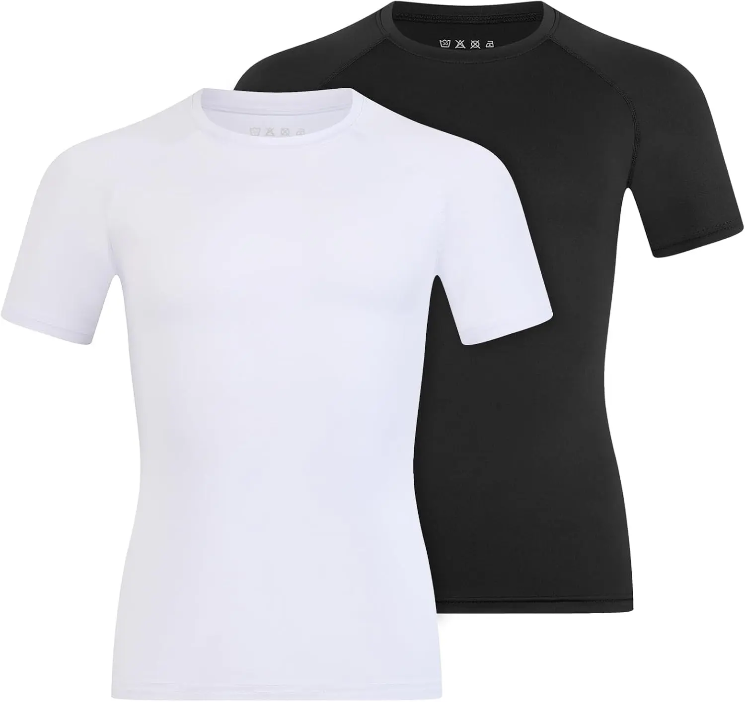 Boys Compression Shirt Short Sleeve Youth Kids Athletic T-Shirt Quick Dry Undershirt for Basketball Football Tops(Gift)