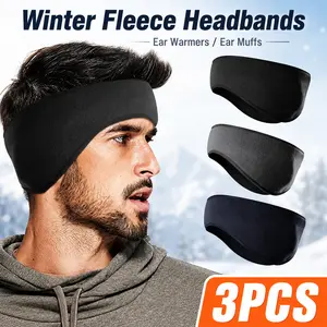 Winter Fleece Headbands with Ear Covers – Ear Warmers/Ear Muffs for Men, Women & Kids, Suitable for Skiing, Running & Cycling