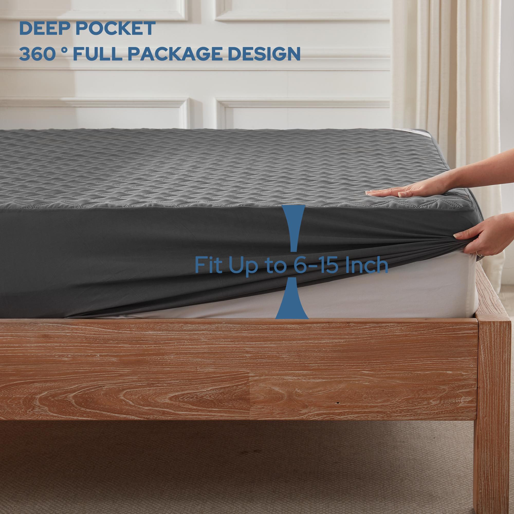 SpringGlowUp【BEDLORE】Summer Cooling Breathable Small Copper Coins Mattress Pad, 6-18'' Deep Pocket, Soft TPU Waterproof & Breathable, Ideal for Home, Guest Room & Daily Use