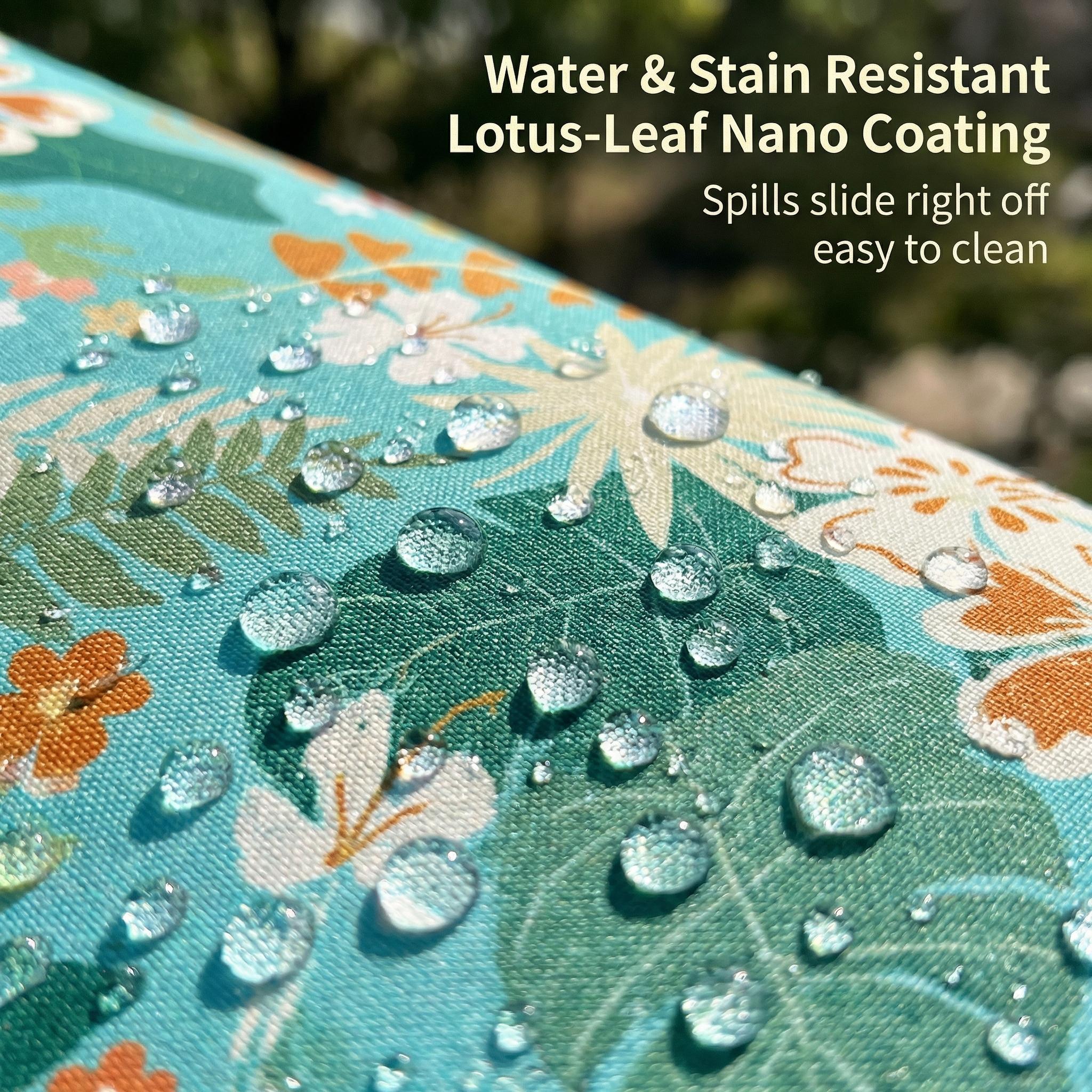 Outdoor Chaise Lounge Chair Cushion Waterproof 66 x 21 x 4 Inches Cotton Zero Gravity Chair Cushions with Ties, Soft Thickened Lounge Chair Cushions for Indoor Outdoor Furniture (Green Flower Leaf)