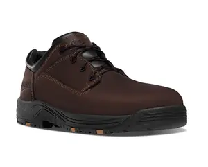 Men’s Caliper 3'' Work Shoes – Brown Leather, Aluminum Safety Toe, Slip-Resistant, All-Day Comfort