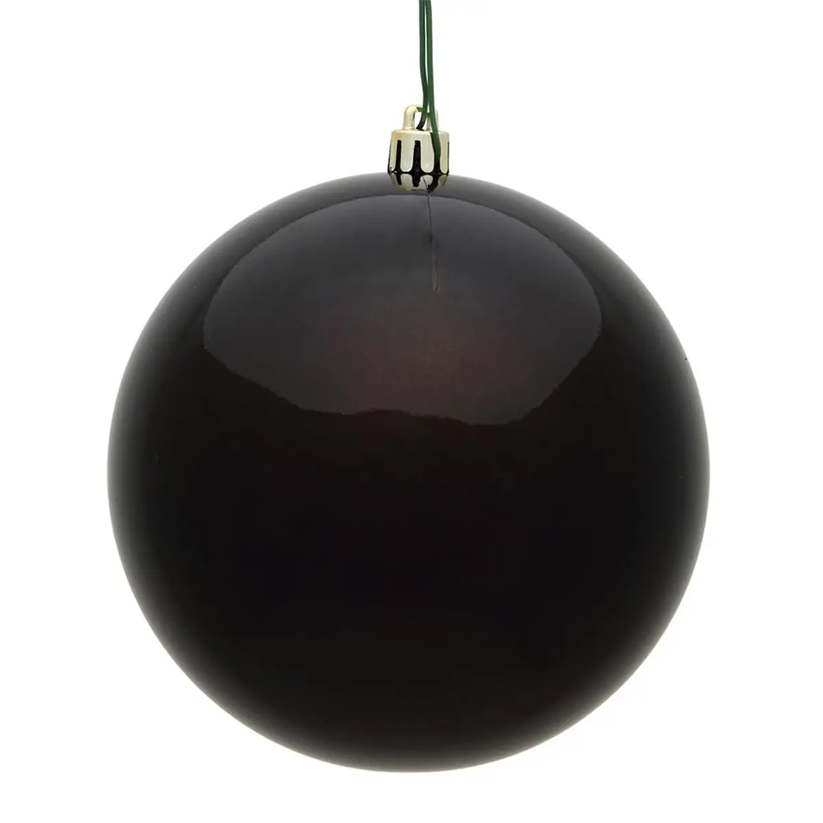 212 MAIN 4 in. Chocolate Candy UV-Treated Plastic Christmas Ornament Balls - 6 per Bag, Festive Home Decoration, Room Decoration Ornaments