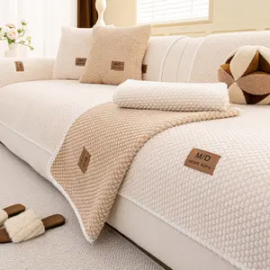 Sofa Cover Luxury Thick , Soft Touch, Non-Slip Washable Couch Protector, Sofa Cushion Cover, Pet Friendly Modern Sofa Set for L-Shaped, Twin, Triple Seater