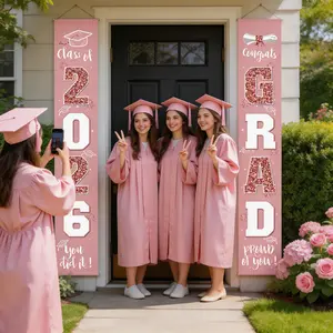 2026 Graduation Decorations - Multiple Colors & Styles for All School Levels - Porch Banners & Party Decor - 11.8" x 70.87" - Perfect for Celebrating Graduates