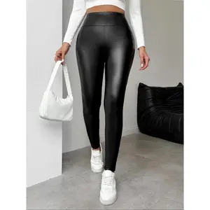 Women's fashionable new PU leather pants, slim fit leggings, fashionable bottoms, fashionable women's clothingRAIMENTRY