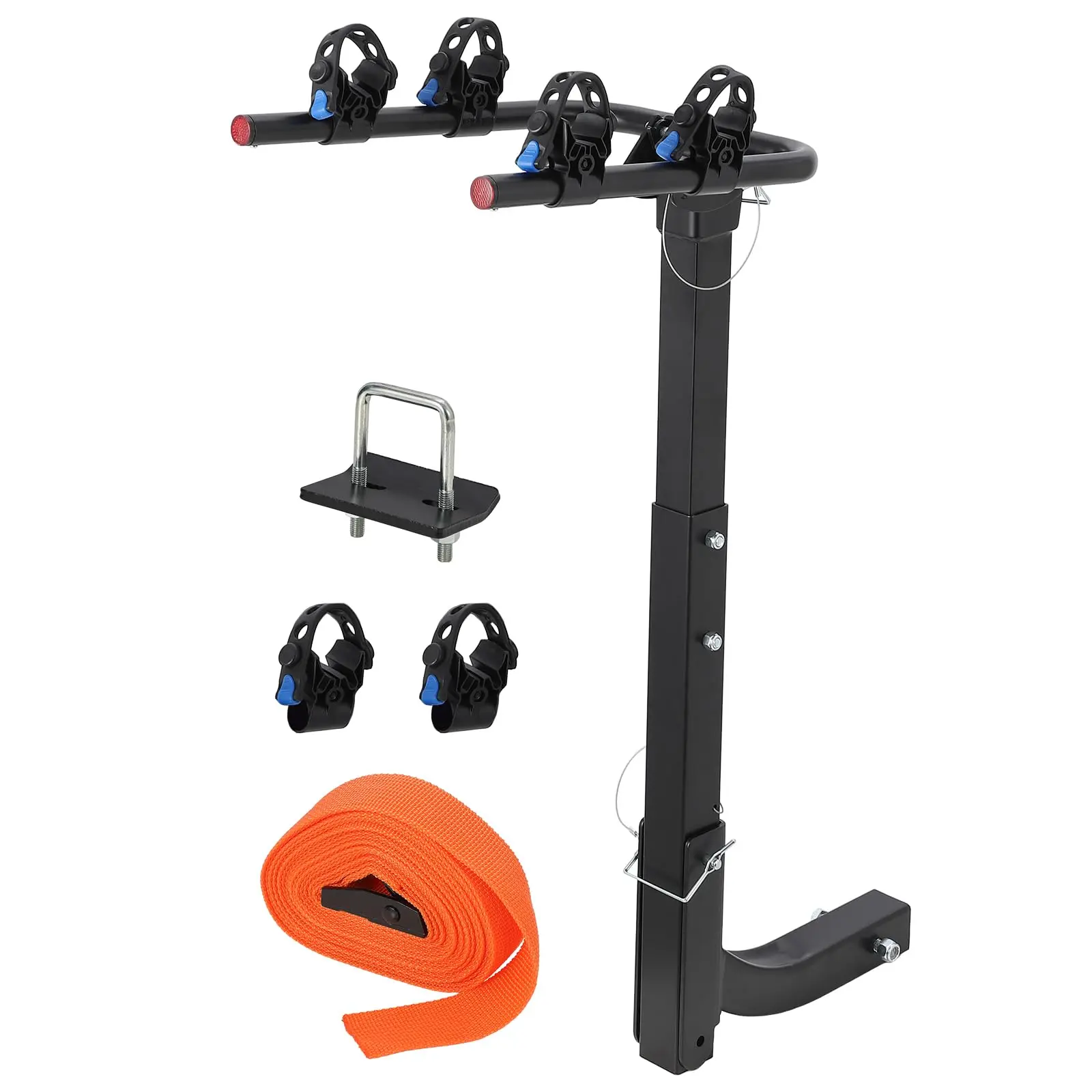 GAOMON 2 Bike Rack Hitch Mount Foldable Bike Rack for Cars,Steel Bike Carrier for SUV,Bicycle Car Racks with Lock,Straps