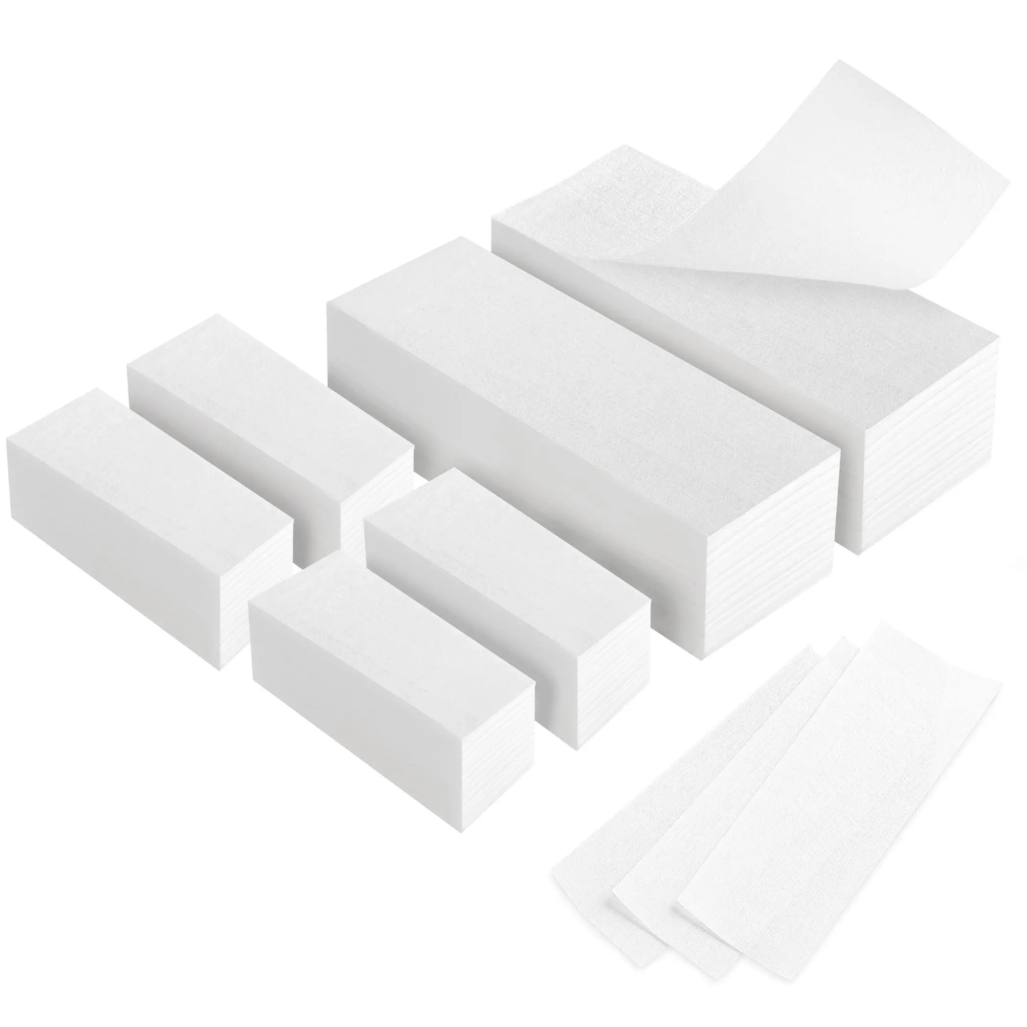 600-Count Non Woven Wax Strips for Hair Removal 2 Sizes Body and Facial Wax Strips Beauty Epilating Wax Paper for Leg, Face, Chest, Back, and Bikini