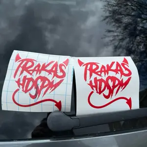 2x1 Trakas HDSPM heart-demon Sticker de vinil de calidad premium. UV & resistente al agua. 5”x5.5”