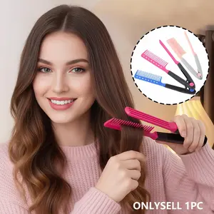 V-Curl Styling Comb, No Heat Straightening Brush, Compact Lightweight Portable, Suitable for Slightly Curly Hair, All Hair Types, Hair Styling Tools