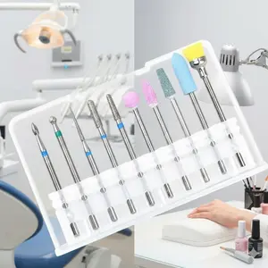 Professional Electric Nail Drill Kit 10pc: Ceramic Cuticle Bits, Gel Polish Repair Tools, Quick-Change Grinding Heads for Nail Art, Manicure & Pedicure Care. Salon & Home Use, Durable Nail Filing Polishing Device.