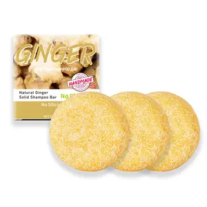 ROZINO 3 Pack Natural Ginger Solid Shampoo Bar - Pure Ingredients, Gentle Cleanse, On-the-Go Use, No Water Needed, Versatile Care, Natural Formula, Solid Format, Ginger Benefits, Perfect for All Hair Types