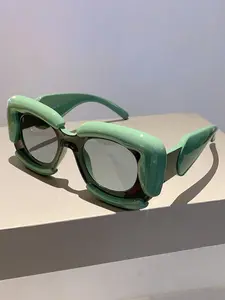 Unisex Street Style Cloud Shaped Embellished Sunglasses, Trendy Vintage Tinted Lens Sunglasses for Everyday Use, Fashion Accessories for Outdoor Activities, Trendy Styling Sunglasses