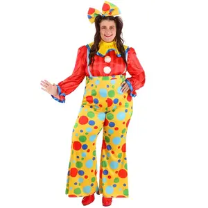 Plus Size Posh Polka Dot Clown Costume