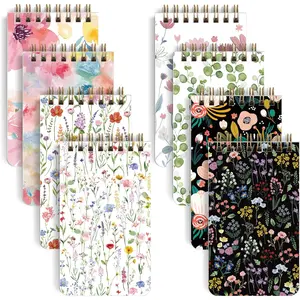 Small Notebooks，Pocket Notepads with Aesthetic Covers, Mini Spiral Notebook with Lined Pages Nursing School Essentials, Set Of 8