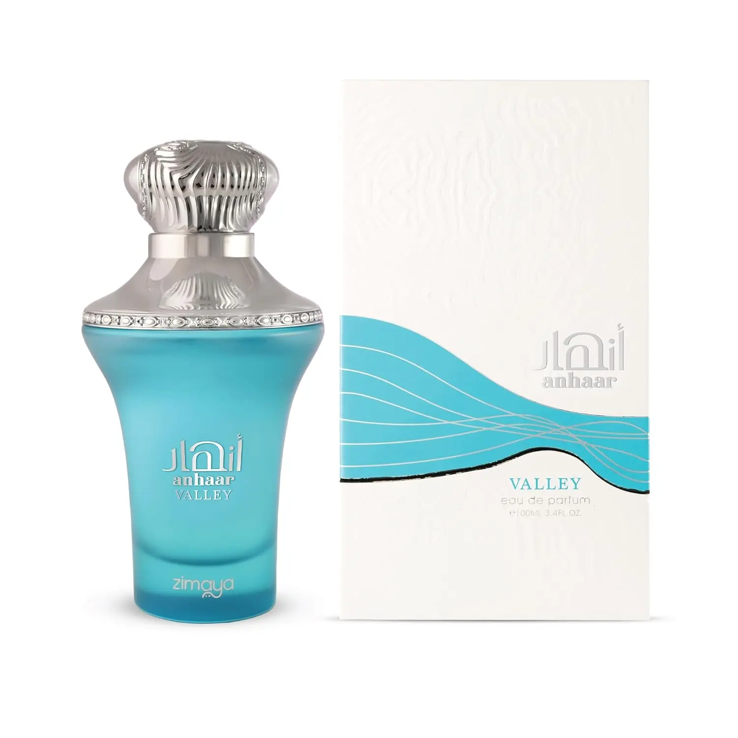 Zimaya Anhaar Valley Unisex Eau De Parfum 100ml 3.4 oz Radiant Floral Fruity Blend with Apple Melon Peach Rose Musk Ambergris