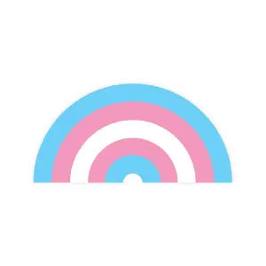 Trans Pride Rainbow Sticker - Decorative Rainbow Design for Home Decor and Decoration