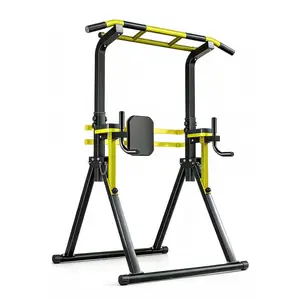 SAYGOGO Power Tower At-Home Pull Up Bar Station - 10-Level Adjustable Height Dip Station, Heavy-Duty Frame, Multi-Functional Home Gym Strength Training Equipment, At-Home Pull-Up Bars