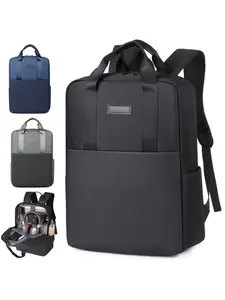 2026 New Colorblock Business Shoulder Bag, Large Capacity Laptop Backpack, Multi-Pocket Commuter Casual Backpack, Handheld Student Bookbag, Business Computer Bag