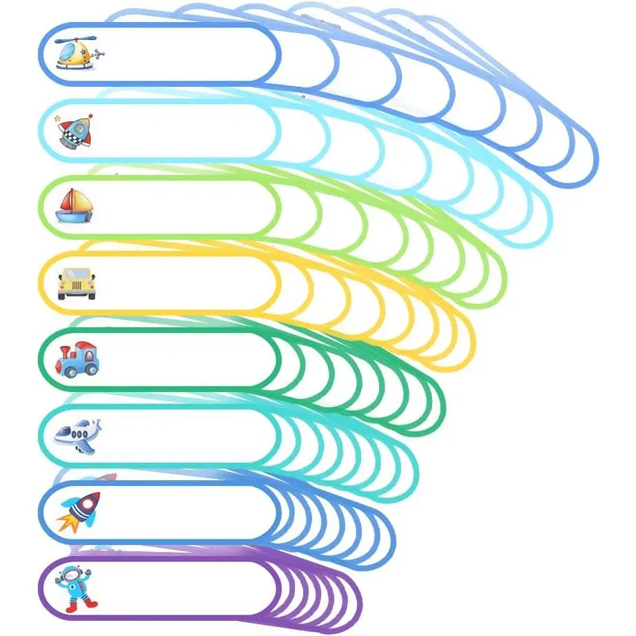 Name Labels for  School Supplies -  Name Stickers for  Bottle Water Bottles,136 PCS Self Adhesive Name Tag Stickers for Boys Personalized,Dishwasher Safe.