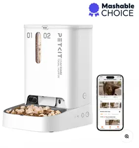 PetKIT YumShare Dual-Hopper - Pet Food Dispenser with Camera - 2L/3L Capacity, Full HD Camera, AI Pet Tracking, Night Vision, 2-Way Audio