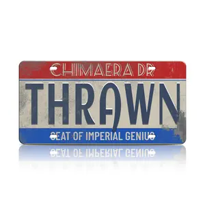 1pc 12×6inch (30.5×15.5cm) “THRAWN – Chimaera Dr.” Vintage License Plate Metal Sign – Retro Sci-Fi Tin Wall Art for Garage, Game Room, Bar & Man Cave Décor | Palette & Wall 1 12×6（30.5×15.5）“THRAWN – Chimaera Dr.”