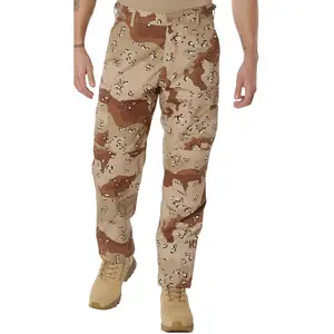 Desert Camouflage Six-Color - Tactical BDU Pants - Polyester Cotton Twill - Button Fly